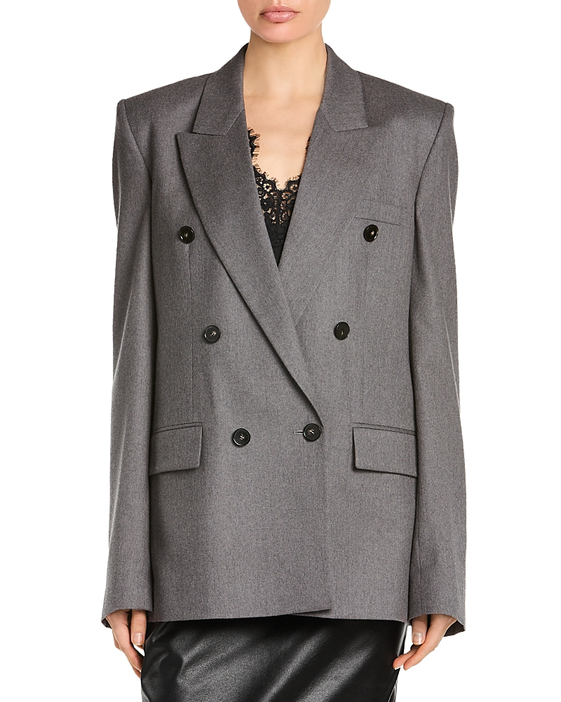 Stella McCartney Double Breasted Flannel Boyfriend Blazer