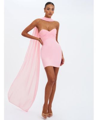  Olivia Strapless Crossover Mini Dress