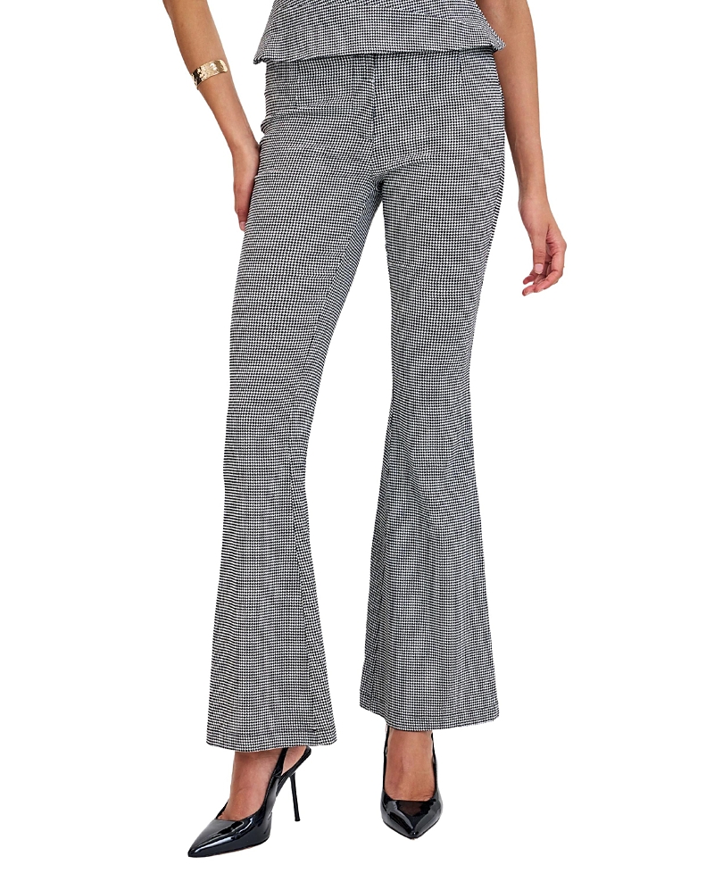 Miss Circle Ulli Micro-Houndstooth Flared Pants