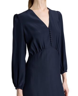 Carina Silk Midi Handkerchief Dress