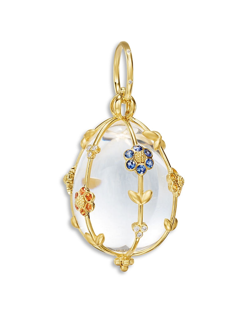 Temple St. Clair 18K Yellow Gold Fj Crystal, Multi Gemstone & Diamond Large Rainbow Fiori Amulet Pendant