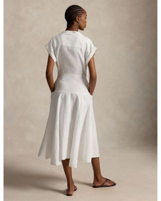 women linen shirt dress CLEARANCE: French Linen Shirt Dress – Miss Molly Eco Lux main image 0