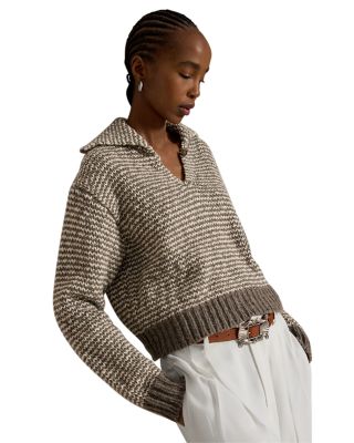 Striped Cotton Blend Sweater