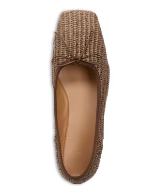 Women's Woven Square Toe Ballerina Flats