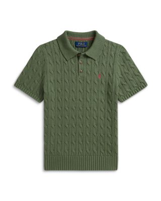 Boys' Cable Knit Cotton Polo Sweater - Little Kid, Big Kid