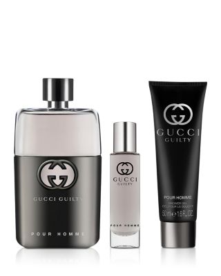 Guilty Pour Homme Eau de Toilette for Men and Shower Gel Trio Gift Set ($189 value)