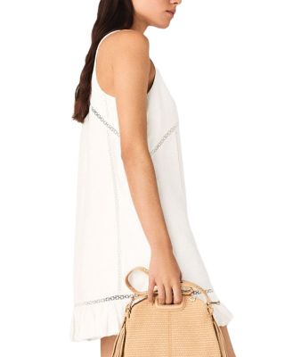 Reenana Embroidered Linen Blend Dress