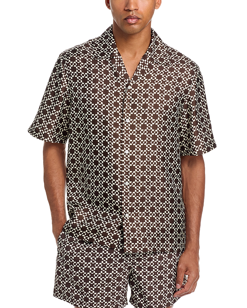 Simkhai Casper Loose Fit Medallion Shirt