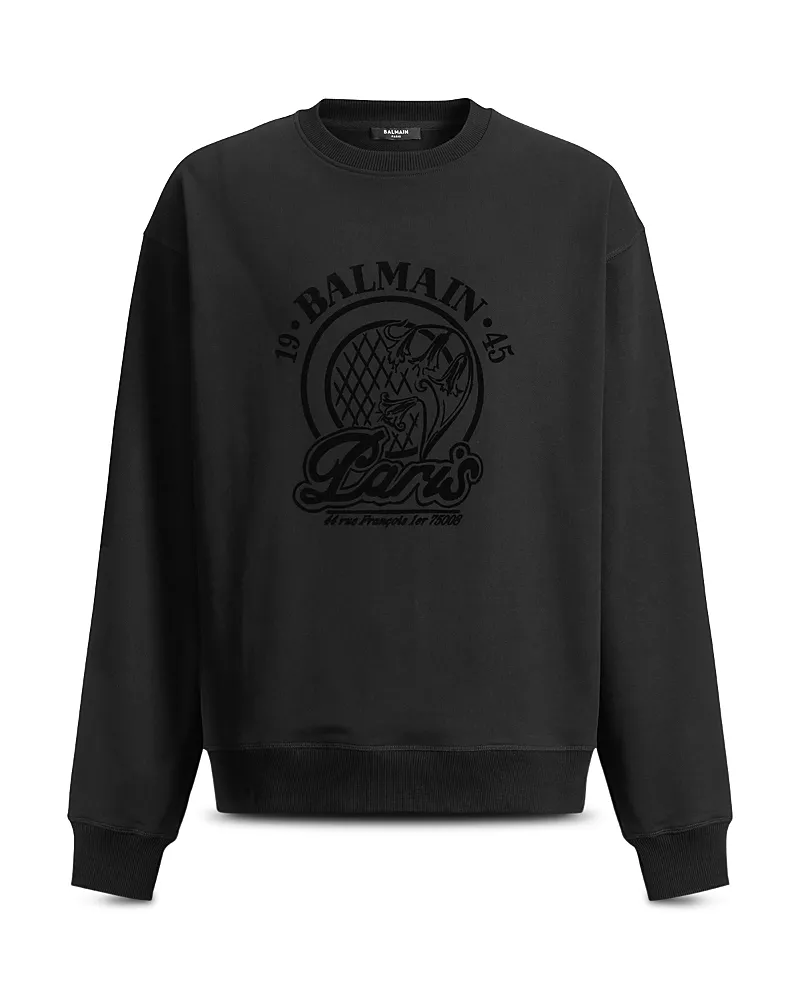 Balmain 1945 Crewneck Logo Sweatshirt