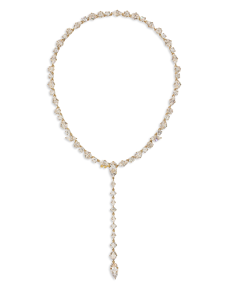 Nadri Riviera Cubic Zirconia Convertible Lariat Necklace, 16.1