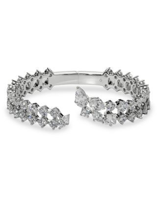 Riviera CZ Bypass Statement Hinge Bracelet