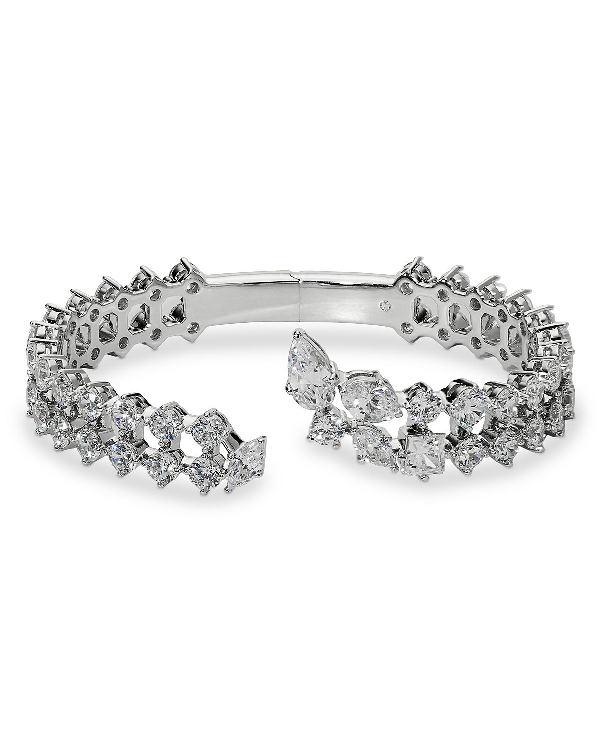 Nadri Riviera Cz Bypass Statement Hinge Bracelet