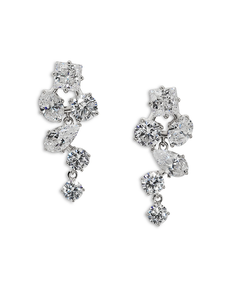 Nadri Lucia Cluster Cubic Zirconia Drop Earrings