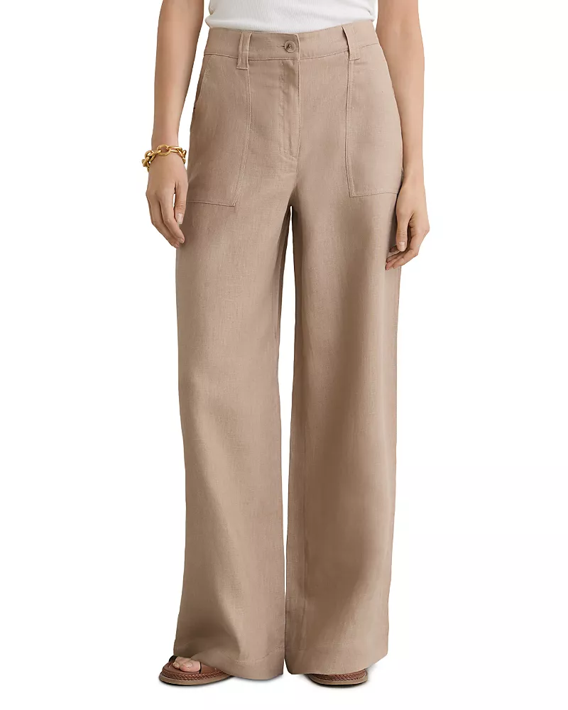 Reiss Petites Ashby Linen Pants