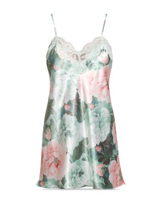 Lace Trim Satin Chemise