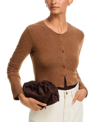 Mini Embossed Leather Cloud Clutch