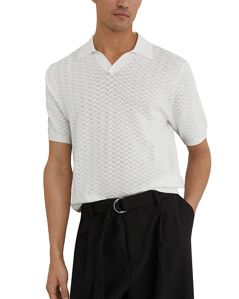 Reiss Slim Fit White Polo Shirt
