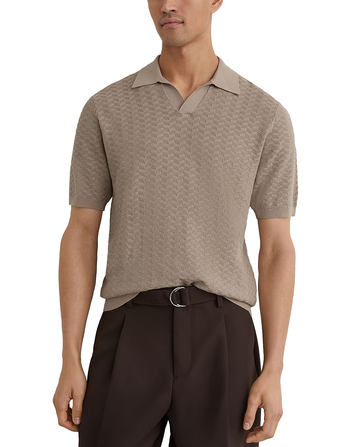 Reiss Slim Fit White Polo Shirt