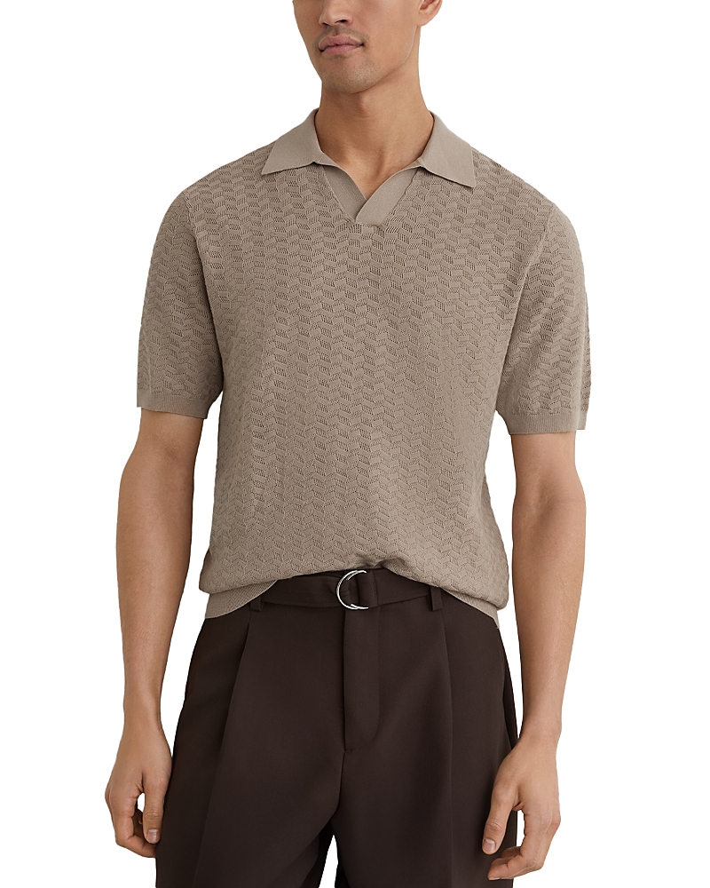 Reiss Slim Fit White Polo Shirt