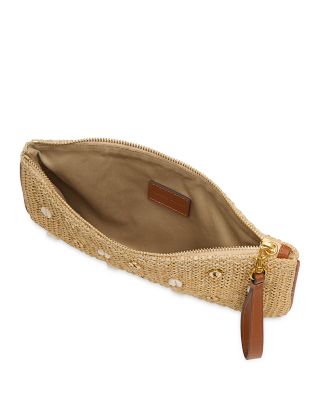 Rebecca Minkoff Ashlee Small Seashell Raffia Wristlet Pouch