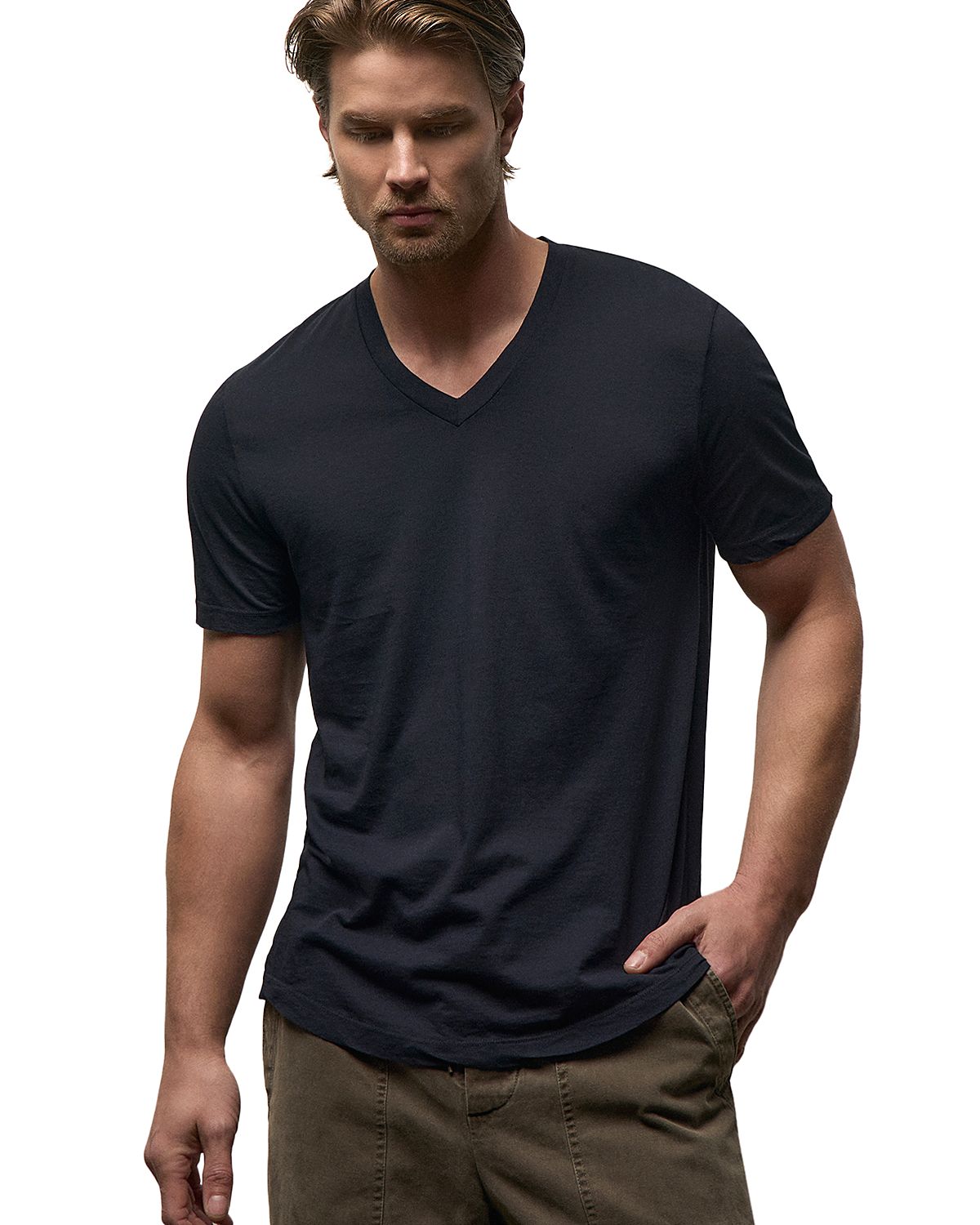 James Perse Clear Jersey V Neck Tee