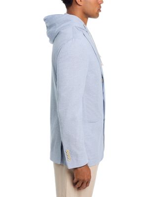 Cotton Linen Jersey Jacket With Removable Hoodie