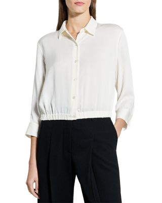 Three Quarter Sleeve Silk Shirt