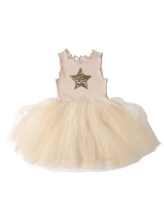 Petite Hailey Girls' Star Tutu Dress - Little Kid, Big Kid In Gold