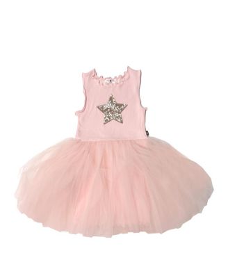 Petite Hailey Girls' Star Tutu Dress - Little Kid, Big Kid In Orange