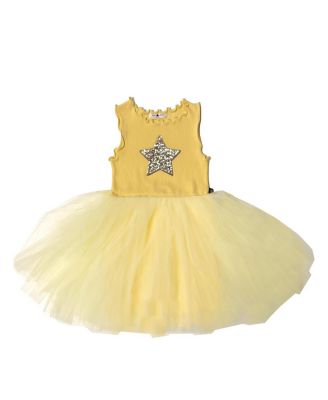 Petite Hailey Girls' Star Tutu Dress - Little Kid, Big Kid In Yellow