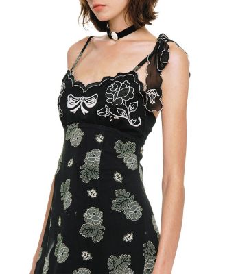  Lily and Roses Chiffon Combo Embroidered Slip Dress