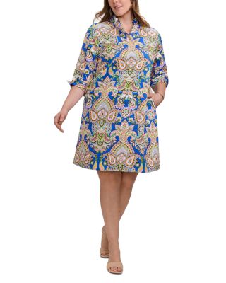 Plus Tammy Three Quarter Sleeve Dress
