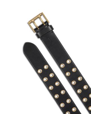 Women's Flat Eyelets Leather Belt