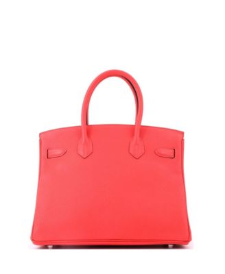 Birkin 30 Handbag Red Togo with Palladium Hardware