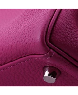 Kelly 28 Handbag Pink Togo with Palladium Hardware