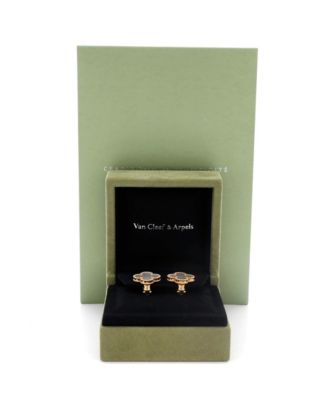  Vintage Alhambra Earrings 18K Gold and Mother of Pearl