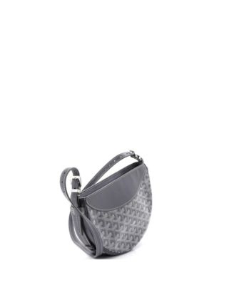   Hirondelle Shoulder Bag Coated Canvas and Leather