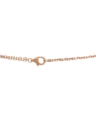  2 Diamonds Love Pendant Necklace 18K Rose Gold and Diamonds, 16.25"