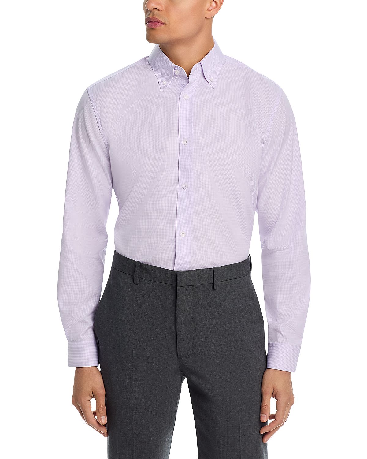 The Men's Store at Bloomingdale's Microcheck Button Down Shirt - Exclusive
