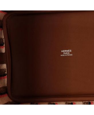 PM Couverture Lignes Picotin Lock Bag Embroidered Canvas and Swift