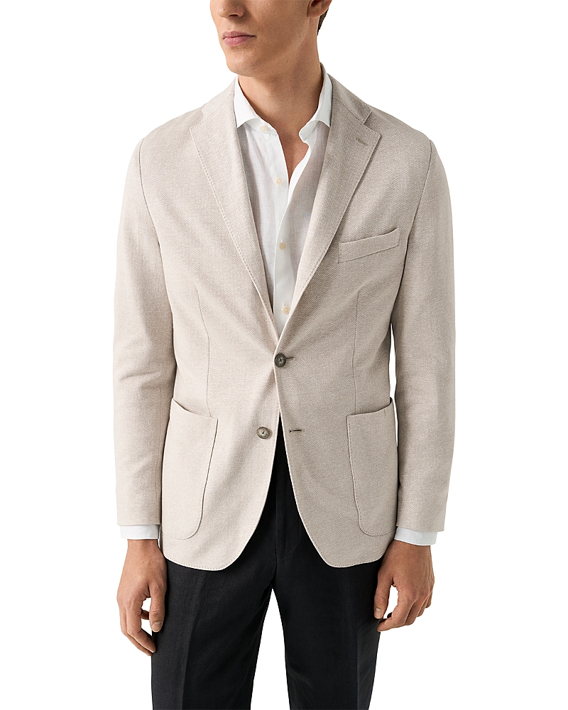 Eton Herringbone Linen Jersey Soft Jacket