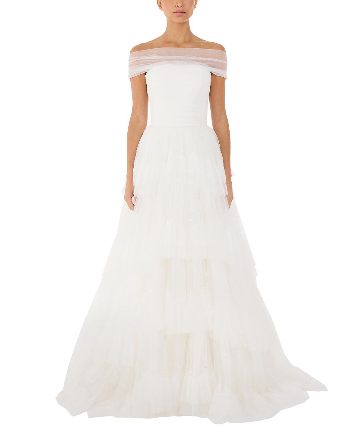 Jenny Packham Angel Falls Tiered Maxi Dress