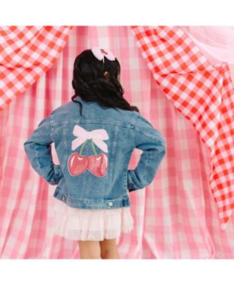 Girls' Cherry Sequin Patch Denim Jacket - Little Kid, Big Kid