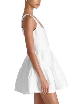 Structured Taffeta Tiered Flare Mini Dress