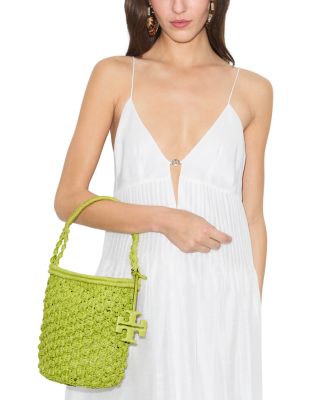 Ella Hand Crochet Straw Bucket Bag