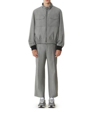 Straight-Leg Mohair Wool Pants