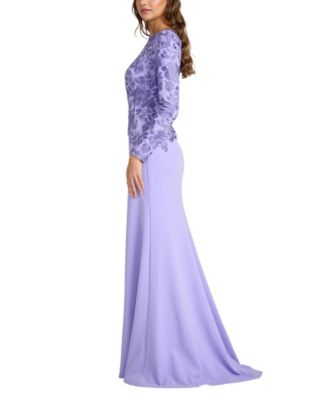  Kisha Embroidered Crepe Gown