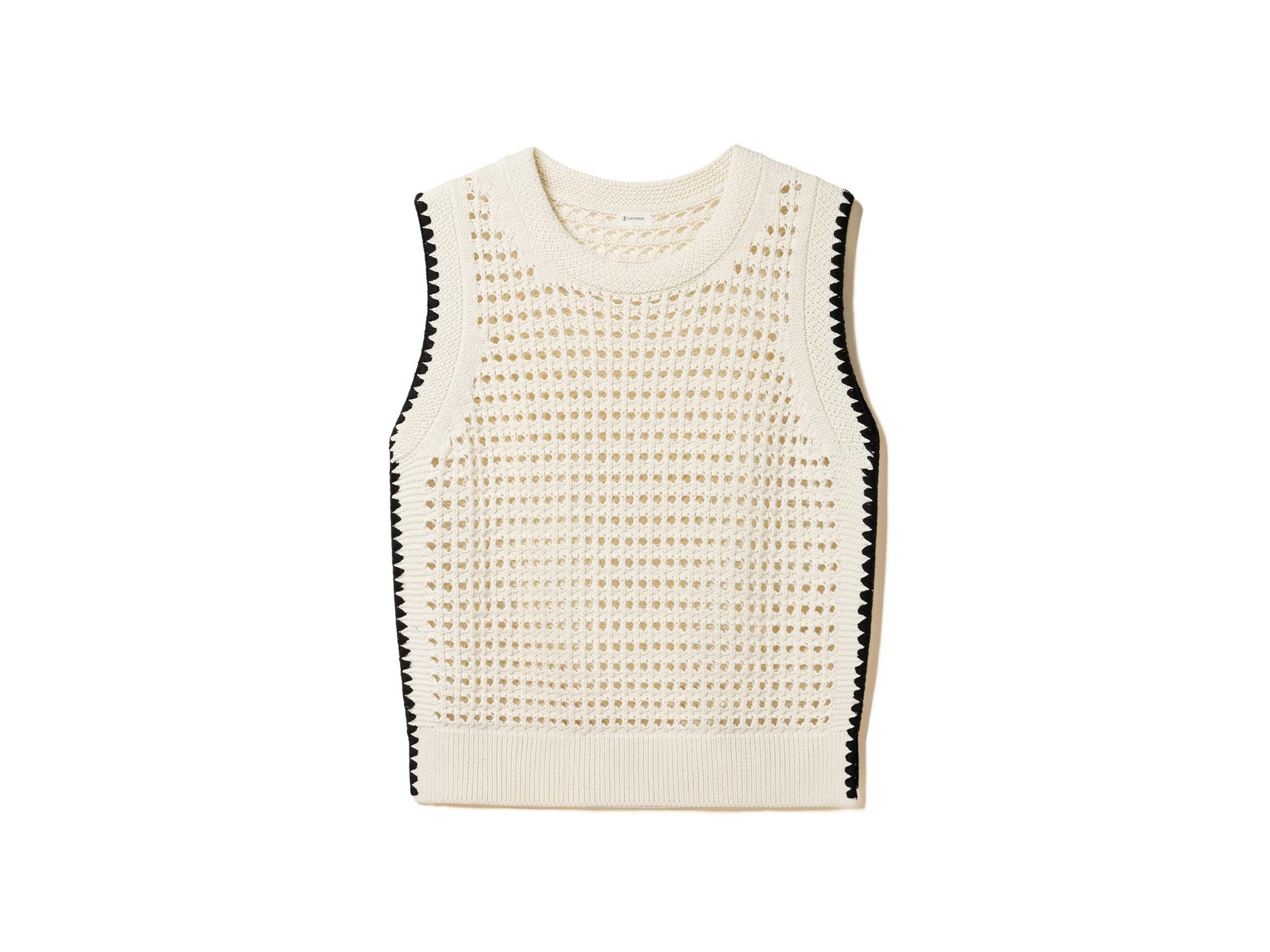 Toscana Pointelle Embroidered Vest — Image 10