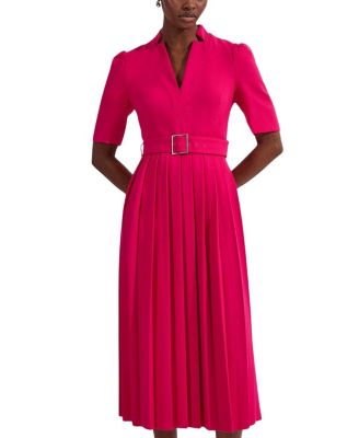 Petite Crepe Forever Pleat Midi Dress