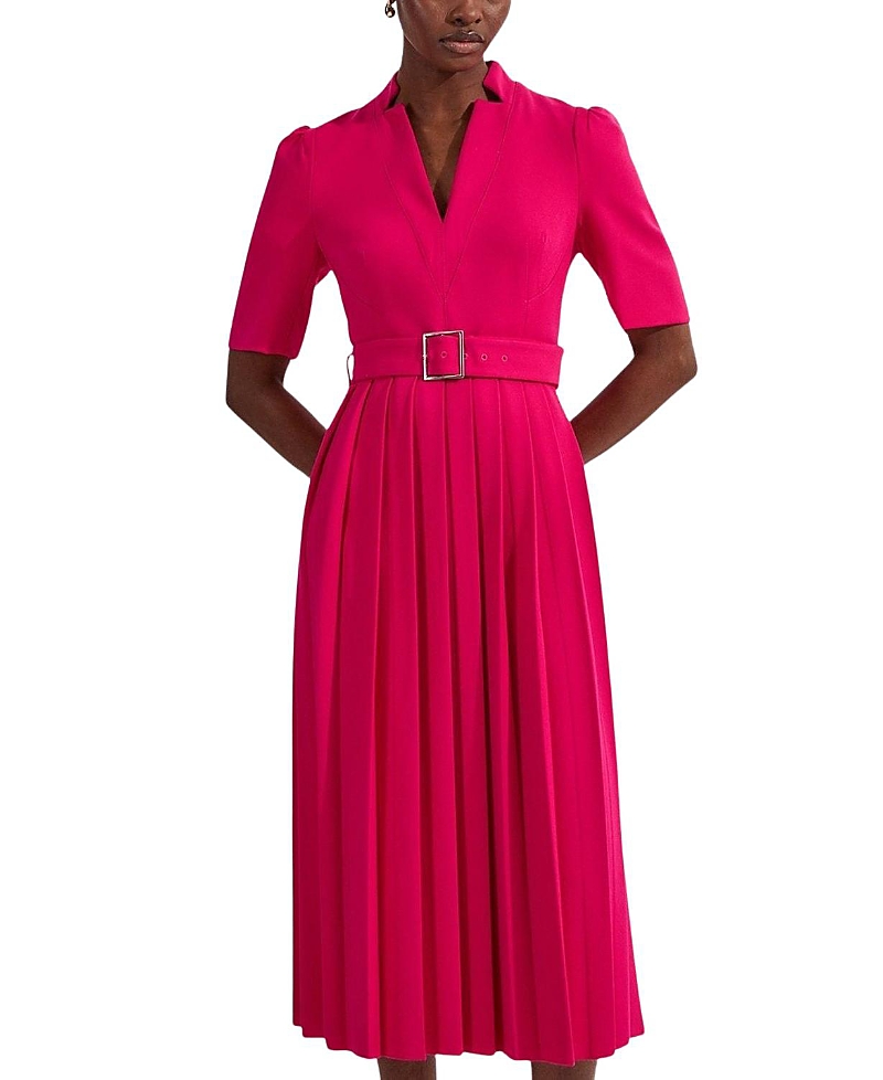 Karen Millen Petite Crepe Forever Pleat Midi Dress